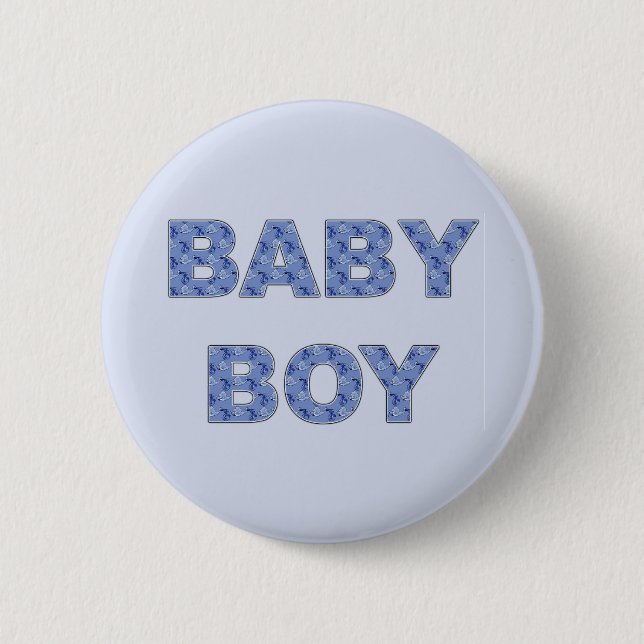 Gender Reveal Baby Boy Team 6 Cm Round Badge (Front)