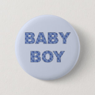 Gender Reveal Baby Boy Team 6 Cm Round Badge