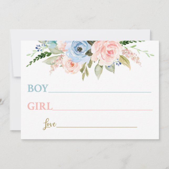 Gender Reveal Baby Name suggestion Invitation (Front)