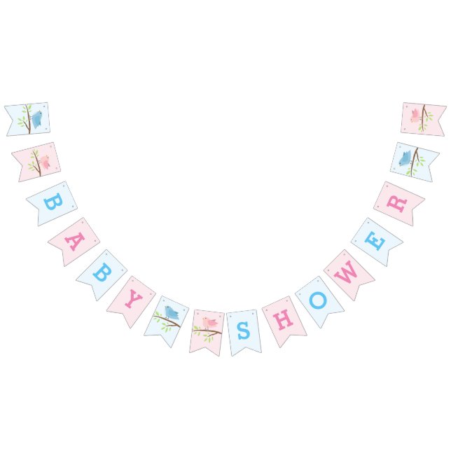 Gender Reveal Baby Shower Bunting Banner Flags (All)