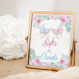 Gender Reveal Baby Shower Gifts & Cards Sign