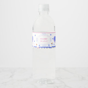 Gender reveal baby shower girl or boy baby shower water bottle label