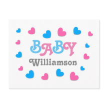 Gender Reveal Baby Shower Hearts Collection A24