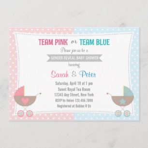 Gender Reveal Baby Shower Invitation