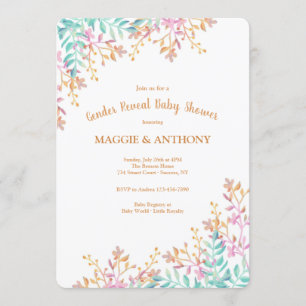 Gender Reveal Baby Shower Invitation
