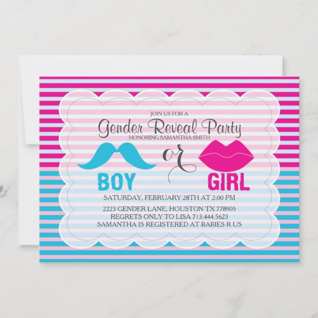 Gender Reveal Baby Shower Invitation (Front)