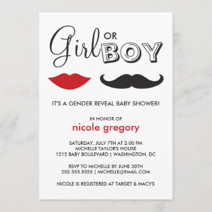 Gender Reveal Baby Shower Invitation