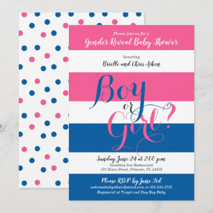 Gender Reveal Baby Shower invitation