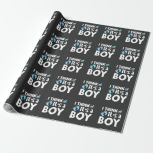 Gender Reveal - Baby Shower Party Boy Child Wrapping Paper
