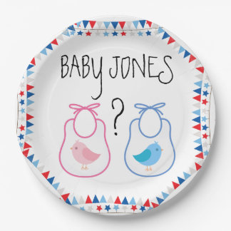Gender Reveal BabyQ Plates