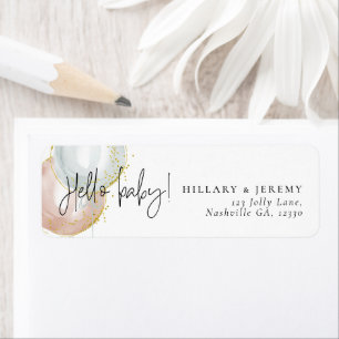 Gender Reveal Balloon Baby Shower Return Address 