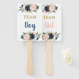 Gender Reveal blue or pink Hand Fan
