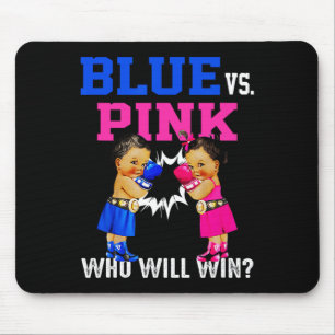 Gender Reveal Blue Vs Pink Ethnic Boxing Babies Bo Mouse Mat