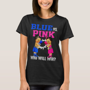 Gender Reveal Blue Vs Pink Ethnic Boxing Babies Bo T-Shirt
