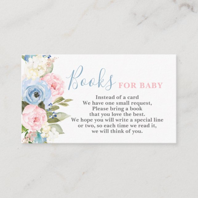 Gender Reveal Books for Baby Enclosure Card (Front)