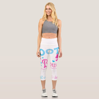 Gender reveal boots or bows mama matching baby par capri leggings