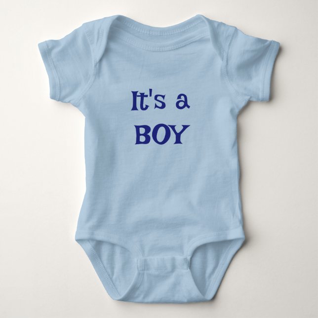 Gender Reveal Boy Baby Bodysuit (Front)