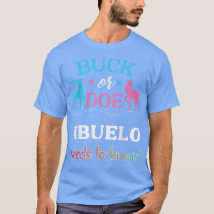 Gender Reveal Buck or Doe Abuelo Matching Baby Sho T-Shirt