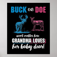 Gender Reveal Buck or Doe Party Grandma