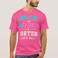 Gender reveal buck or doe sister matching baby par