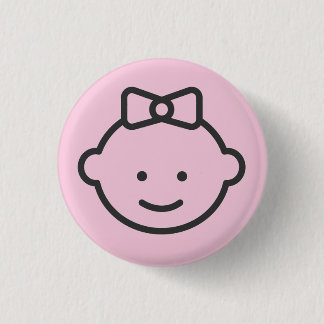Gender Reveal Button: PINK ||| Vecteezy.com 3 Cm Round Badge
