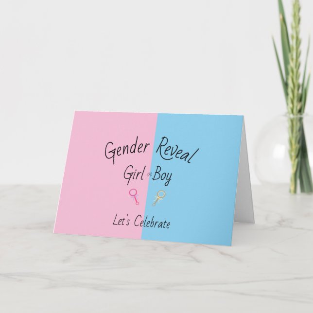 Gender Reveal     Card (Front)