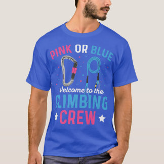Gender Reveal Climbing Design for a Climber  T-Shirt