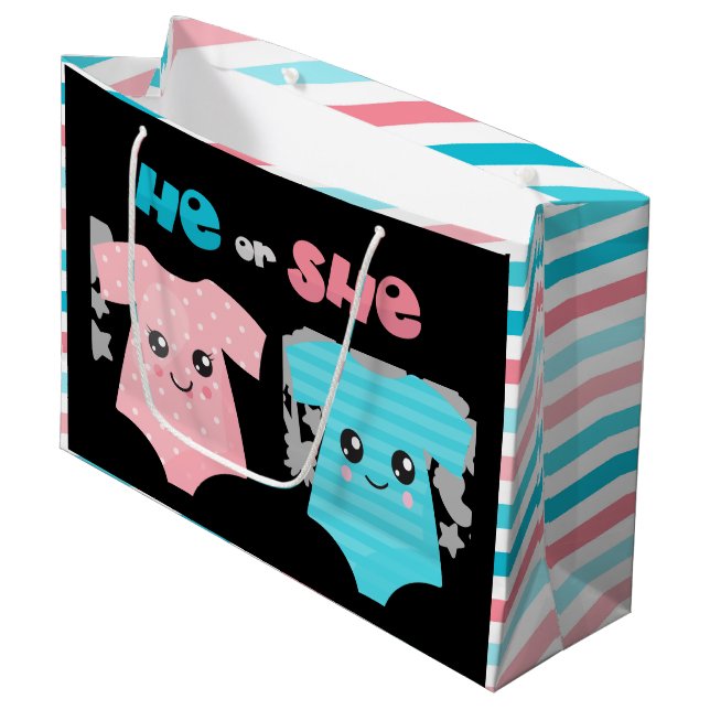 Gender reveal cute shower bag (Front Angled)