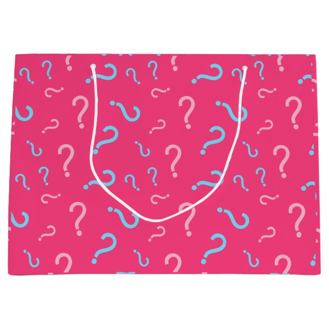 Gender Reveal Fuchsia Gift Bag (Front)