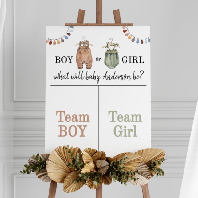 Gender Reveal Game Boy or Girl fall Poster (Creator Uploaded)