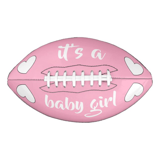 Gender reveal (girl) football by dalDesignNZ American Football (Front)