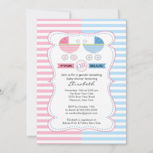 Gender Reveal Girl or Boy Baby Shower Invitation