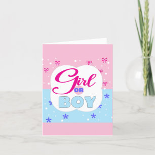 Gender Reveal Girl or Boy  Holiday Card