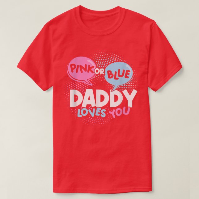 Gender Reveal Goals Or Bows Daddy Loves You Soccer T-Shirt (Design Front)