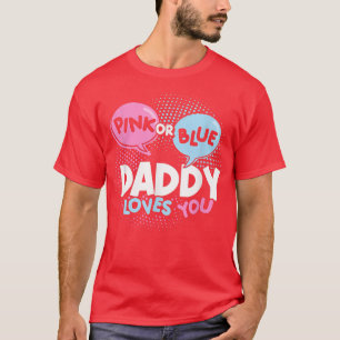 Gender Reveal Goals Or Bows Daddy Loves You Soccer T-Shirt