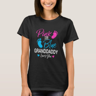 Gender Reveal Granddaddy Baby Shower Grandpa 1 T-Shirt