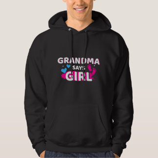 Gender reveal grandma says girl matching family ba hoodie