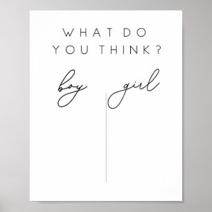 Gender Reveal Guess Poster Boy or Girl