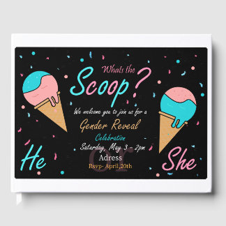 Gender reveal guest book