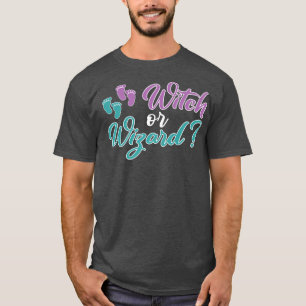 Gender Reveal Halloween Witch Or Wizard T-Shirt