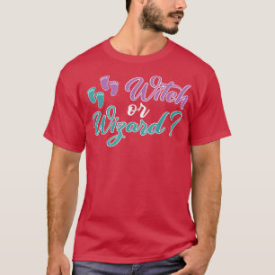 Gender Reveal Halloween Witch Or Wizard T-Shirt