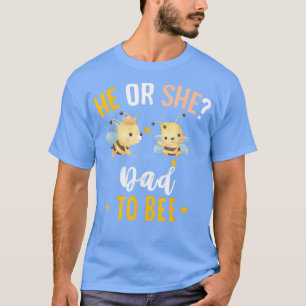 Gender reveal he or she Dad matching family party T-Shirt