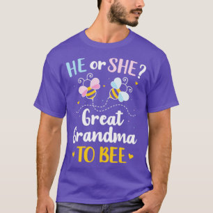 Gender reveal he or she great grandma matching bab T-Shirt