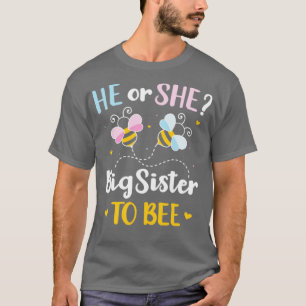 Gender reveal he or she sister matching baby party T-Shirt