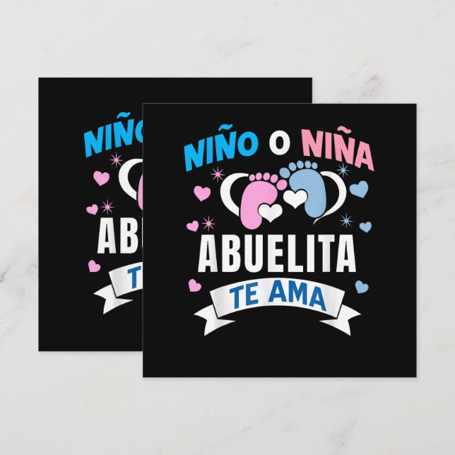 Gender Reveal in Spanish (Front/Back)