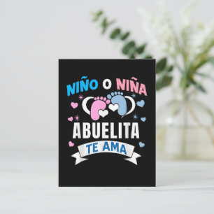 Gender Reveal in Spanish Postcard