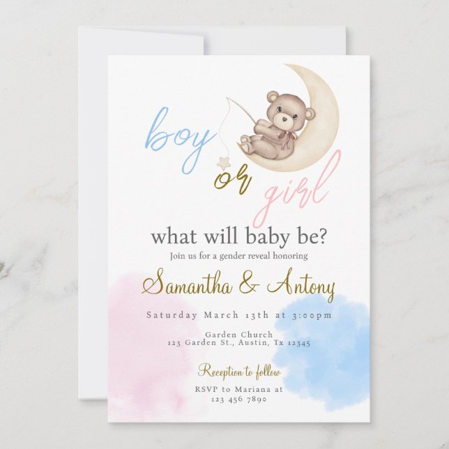Gender Reveal Invitation (Front)