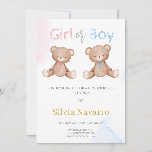 Gender Reveal Invitation (Front)