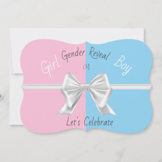 Gender reveal invitation (Front)