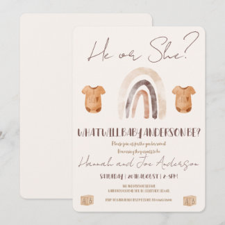 Gender Reveal Invitation